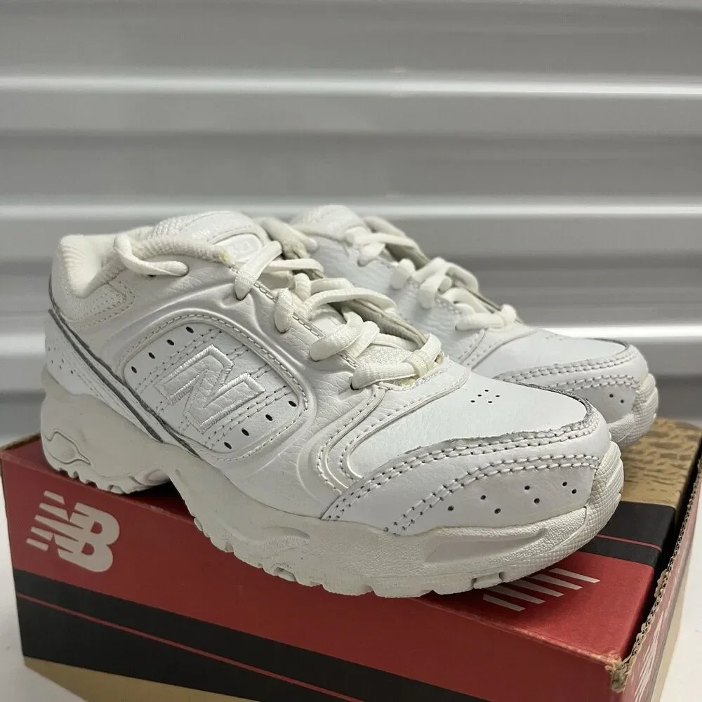 New Balance Little Kid White 623 Uniform Sneaker Shoes SZ 12 Extra Wide